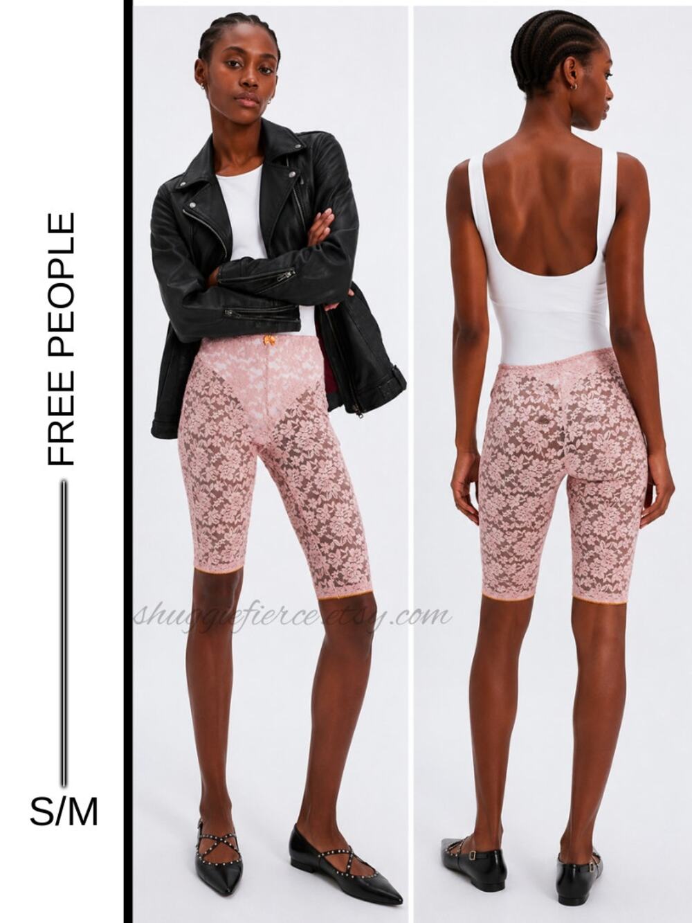 MSRP: $58 | ✨Free People Lace Pursuit Bike Shorts Floral Lace Size M (fits S-M)✨